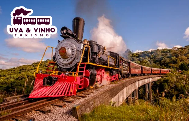 Tour Trem Maria Fumaça, Uva e Vinho com Epopeia Italiana